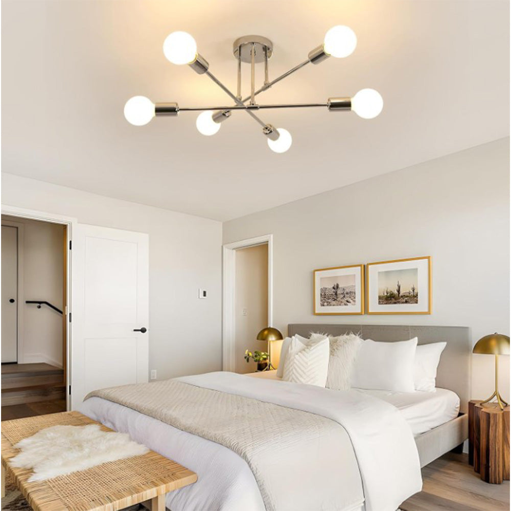 Bath Plus TB+ Modern 6-light E27 Semi-flush Mount Ceiling Light