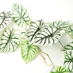 6 X 120cm Artificial Hanging Trailing Plant Alocasia Dragon Scale Light