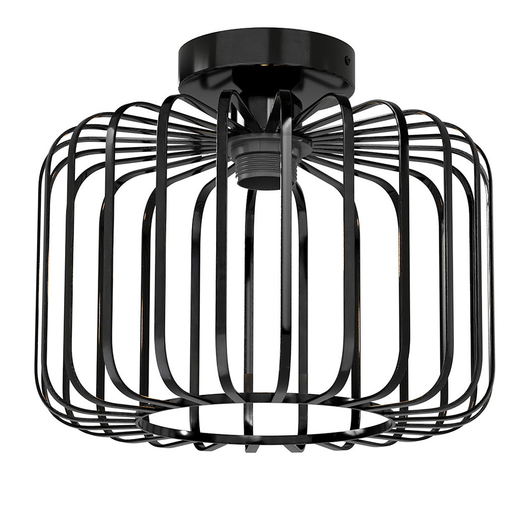 Emitto Ceiling Light Industrial Chandelier Metal Pendant Lamp Bedroom E27 Black