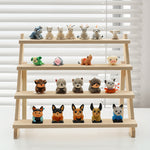 4 Tier Pine Wood Desktop Display Stand