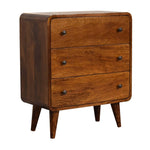 Solid Mango Wood Mini Curved Chestnut Chest