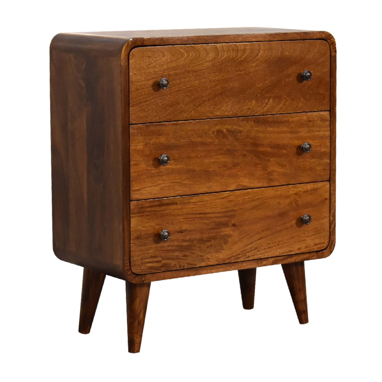 Solid Mango Wood Mini Curved Chestnut Chest