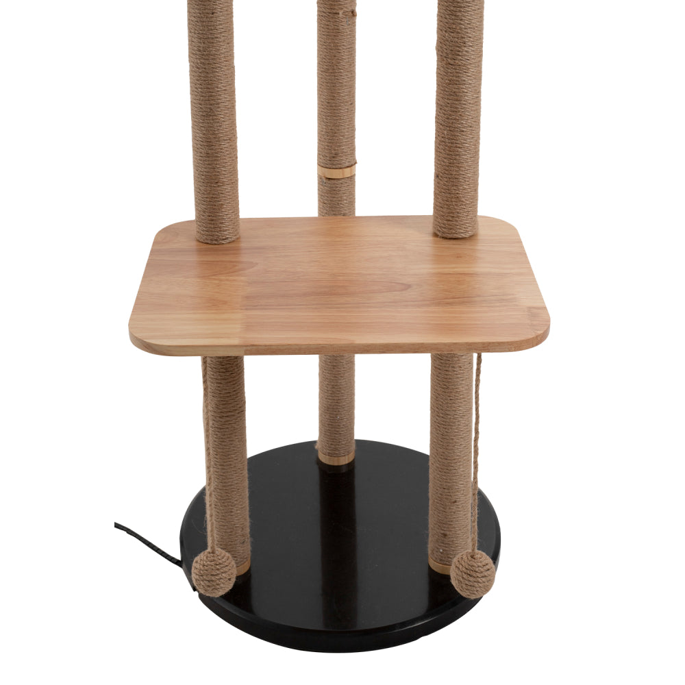 2-in-1 Cat Climbing Frame Floor Lamp