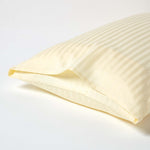 Egyptian Cotton Satin Stripe Housewife Pillowcase 330 Tc | King Pillow Case | Pastel Yellow