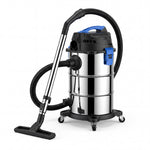 Wet Dry Vacuums Cleaner 30l Wheeled Powerful Compact Cleaning Handheld | Silver