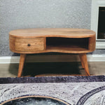Solid Wood Oak-ish Wave Coffee Table