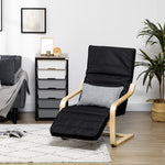 Lounge Chair Recliner Adjustable Footrest Home | One Size | Black