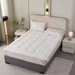 Premium Wool Mattress Topper Deep Fitting Comfort | Super King | White