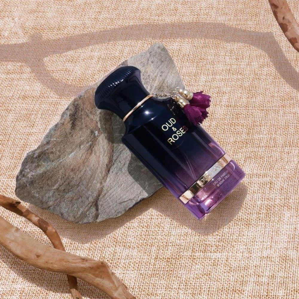 Ahmed_Al_Maghribi Oud & Roses Perfume - 60ml Long-lasting Arabian Fragrance