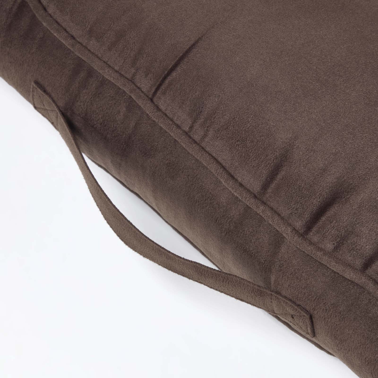 Faux Suede Coccyx Armchair Cushion | 50cm x 50cm | Brown