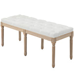 Upholstered End Of Bed Bench, Cream White