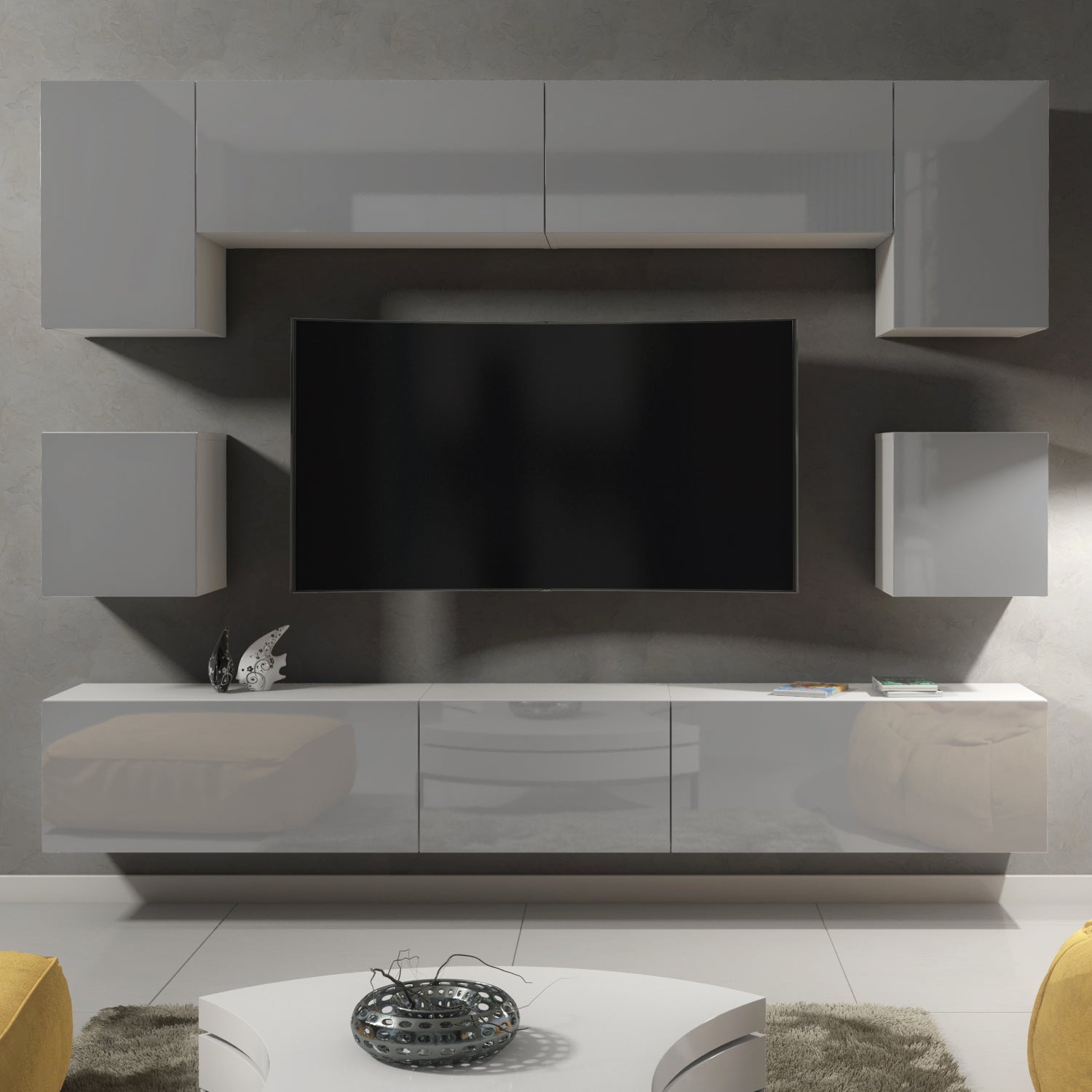 Panorama Wall Tv Unit | Grey