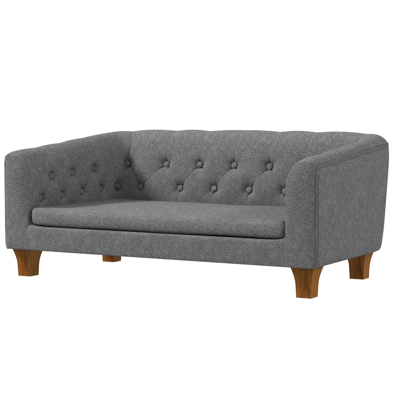 Dog Sofa Bed, Elevated Dog Couch For Small, Medium Dogs - Grey