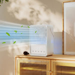 4-in-1 Mini Air Cooler With 7 Colour Rgb Light, Cooling Fan | White