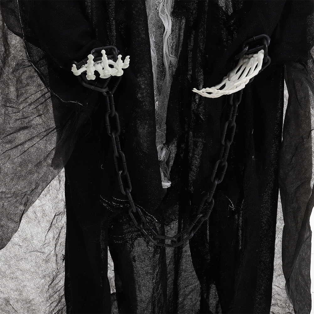 Halloween Hanging Skeleton Ghost With Motion Sensor
