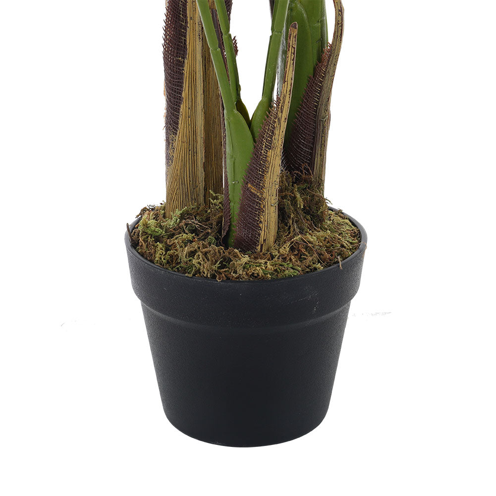 130cm/150cm H Artificial Palm Tree With Lifelike Green Fronds In Black Pot Indoor Tropical Decorative Plant | Small