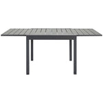 Outsunny Rectangular Extendable Outdoor Dining Table For 4-6, Grey