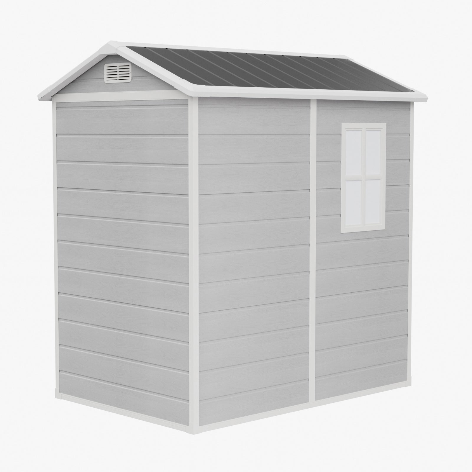 4x6 Ft Outdoor Garden Plastic Storage Shed | Grey