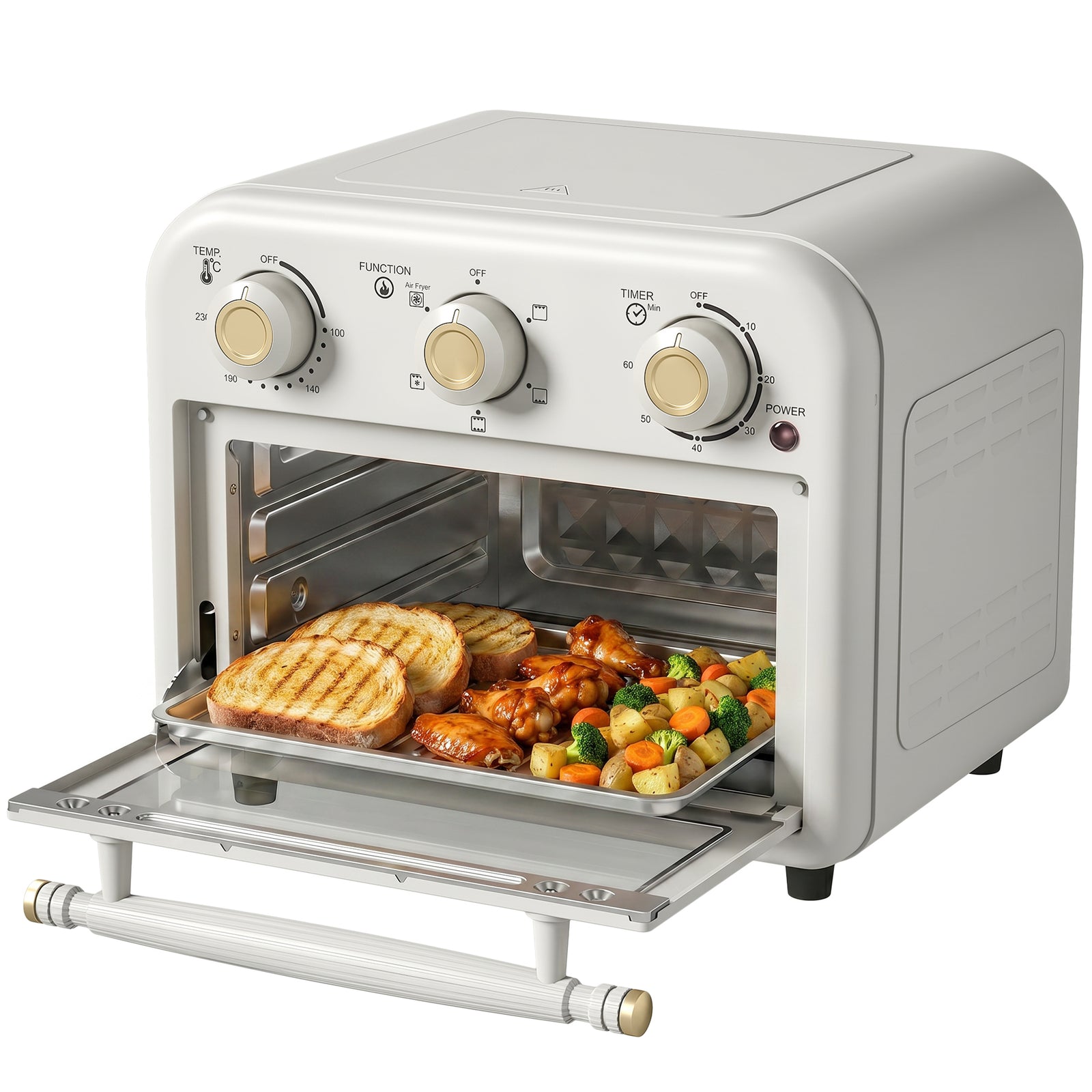 Air Fryer Oven, Convection Oven, 12 L | Cream