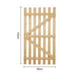 90cm W X 90/150/180cm H Garden Wood Fence Gate With Latch | 150cm