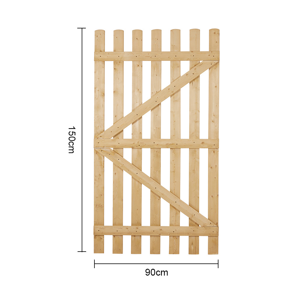 90cm W X 90/150/180cm H Garden Wood Fence Gate With Latch | 150cm