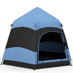 4 Person Pop Up Tent Camping Festival Hiking Shelter Family | Blue