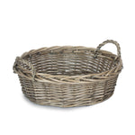 Large Round Antique Wash Serving Tray