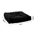 45cm Square Chair Seat Cushion Pad With Handle | Black