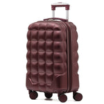 55x35x20cm Hard Case Bubble Carry On Suitcase - 100+ Airline Approved | Cabin | Burgundy