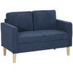 Compact 2 Seater Sofa With Under Seat Storage | One Size | Blue