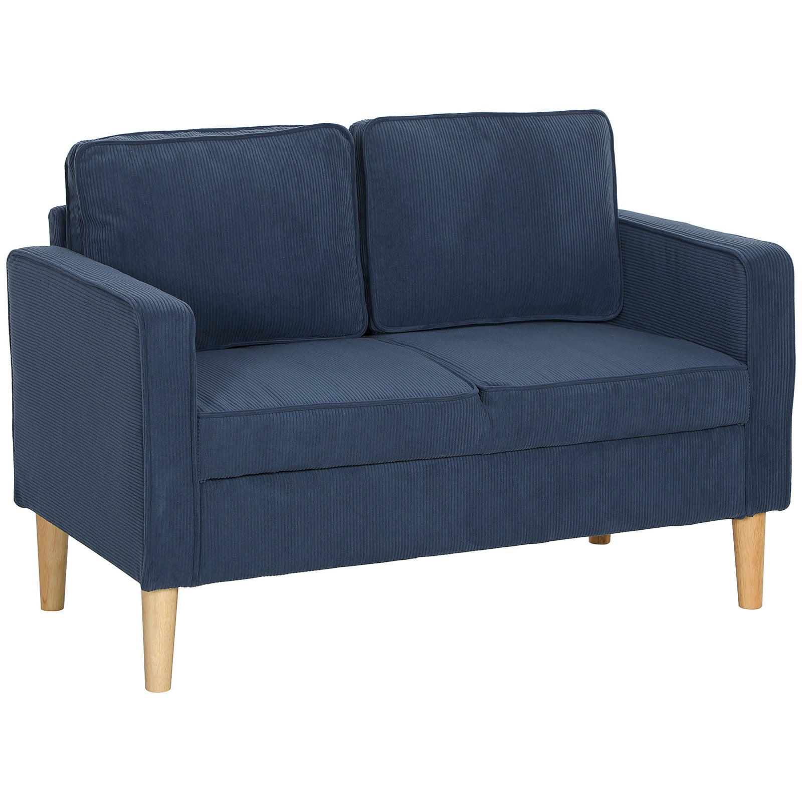 Compact 2 Seater Sofa With Under Seat Storage | One Size | Blue