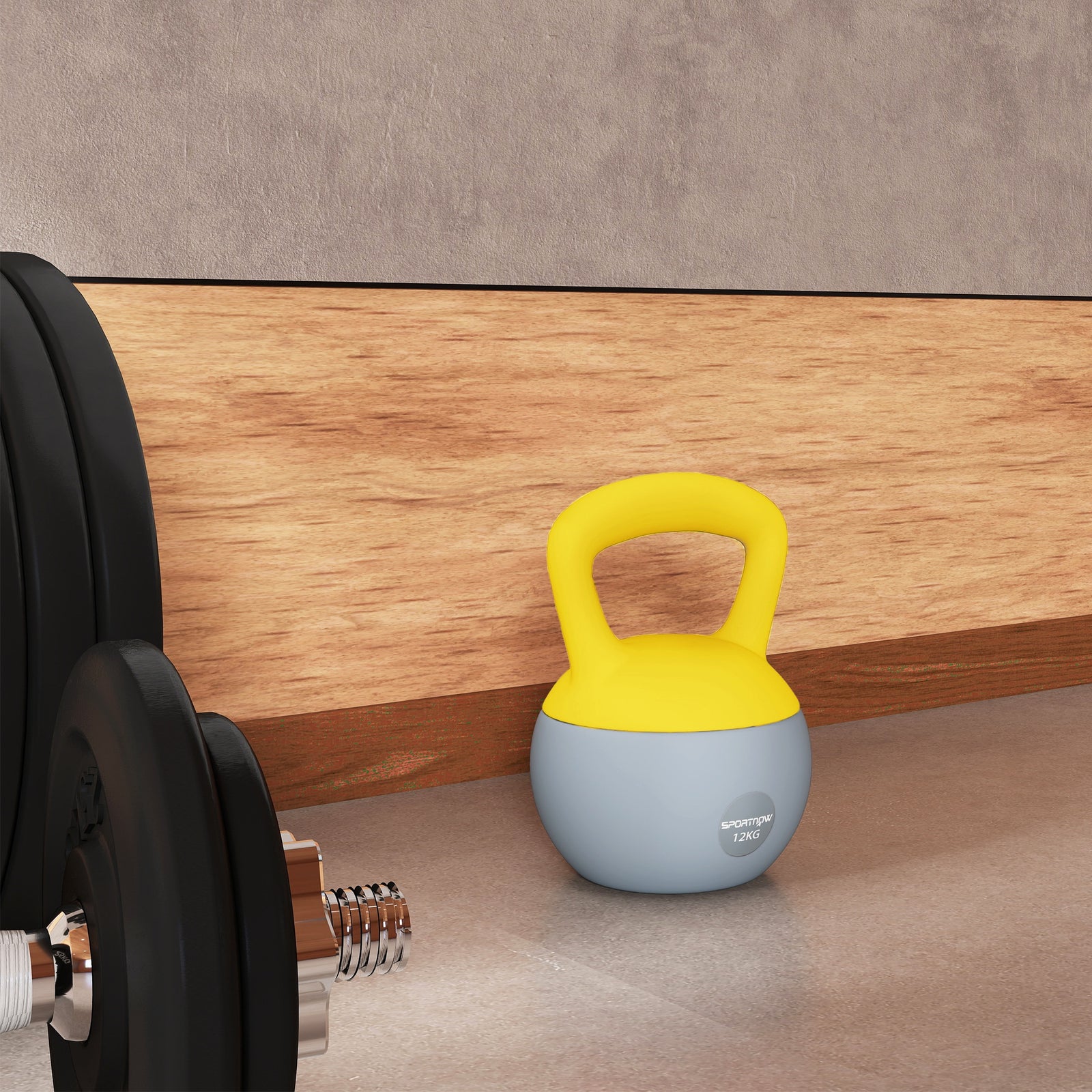 Kettlebell W/ Soft Body, Non-slip Handle | 12kg | Yellow