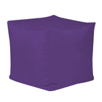 Outdoor Bean Cube Pouffe Bean Bag | Purple