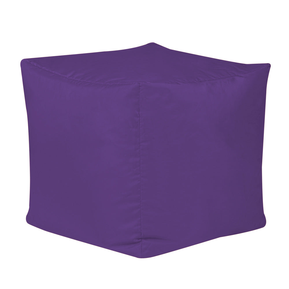 Outdoor Bean Cube Pouffe Bean Bag | Purple