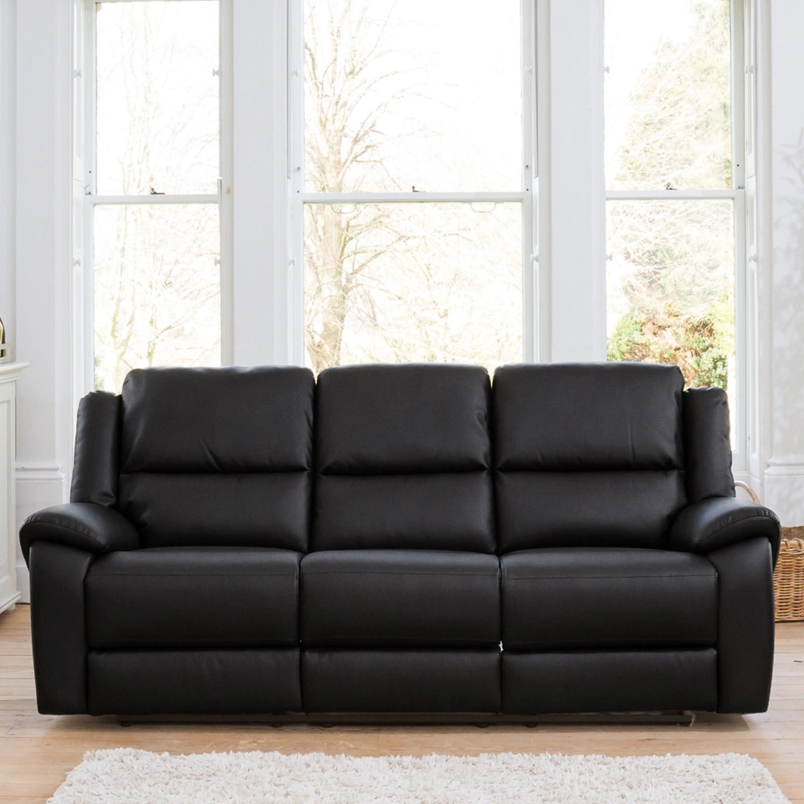 Brookhaven 3 Seat Electric Recliner Sofa | 3 | Black