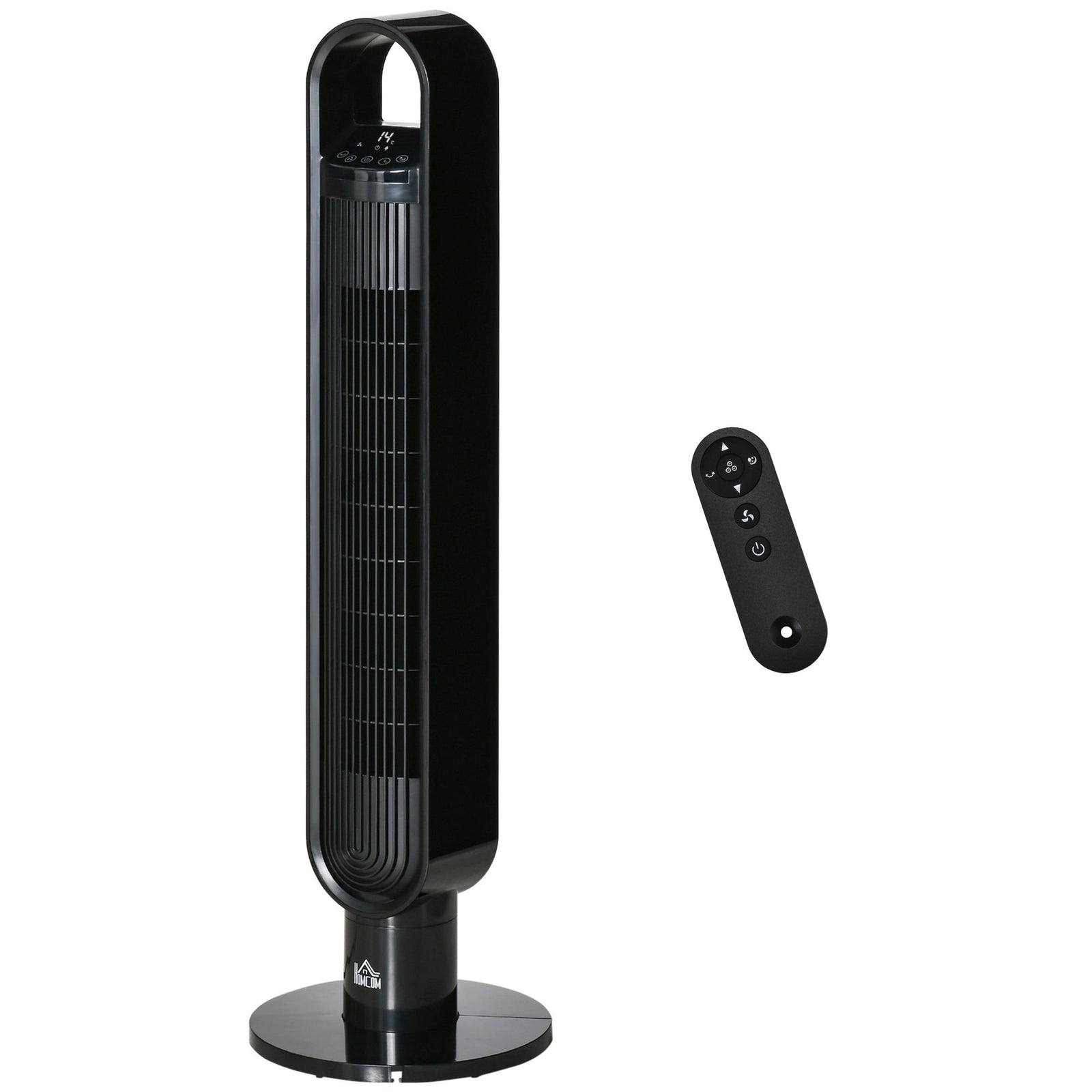 HOMCOM Freestanding Anion Tower Fan For Bedroom W/ Oscillating
