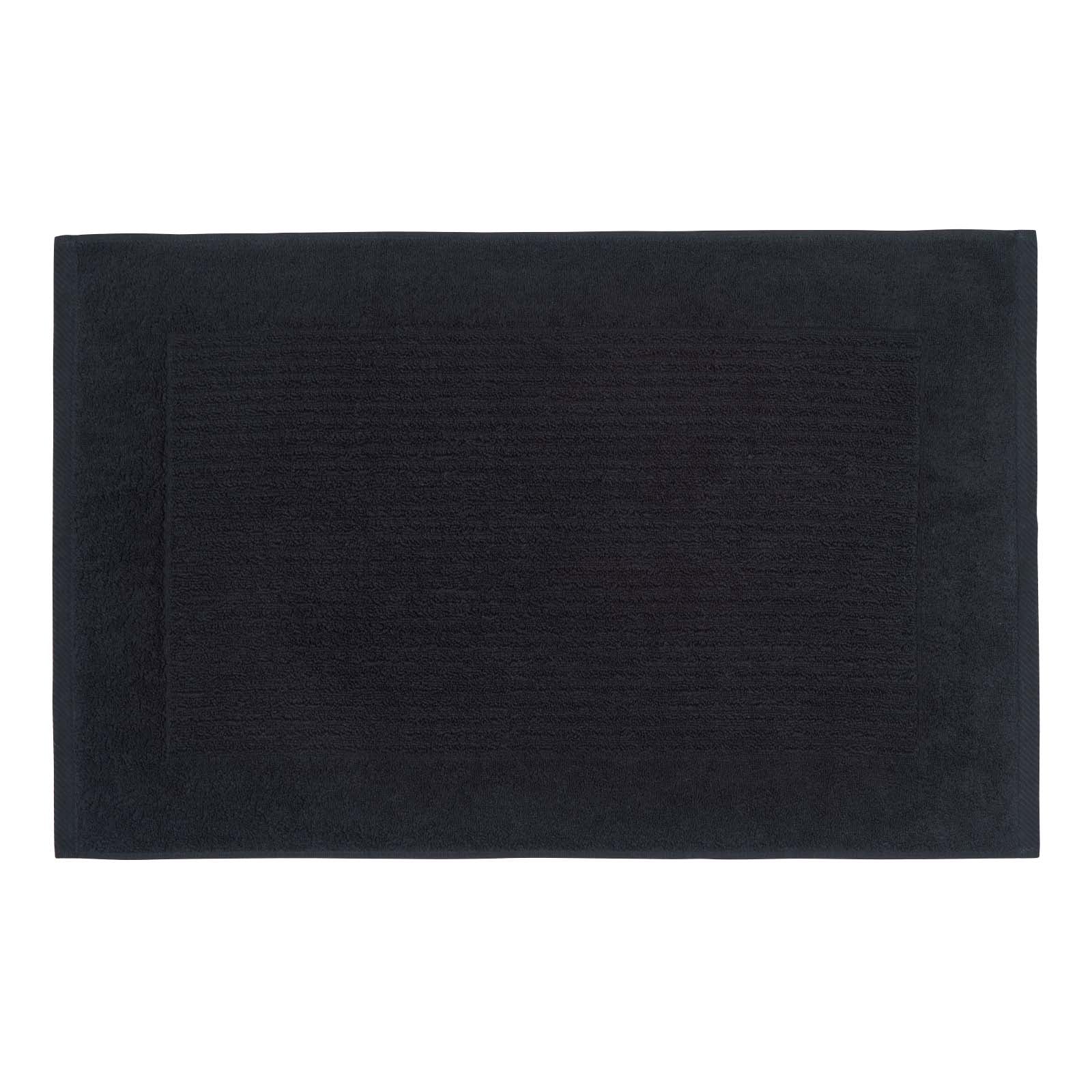 Imperial Plain Turkish Cotton Bath Mat | 50 x 80cm | Black