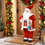 HOMCOM 120cm Christmas Singing Dancing Santa Claus With Gift And Candy Cane