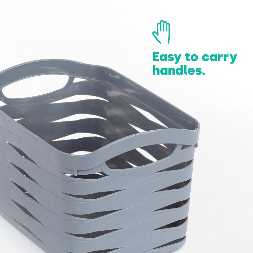 Kaari Grey Woven Basket - 7l