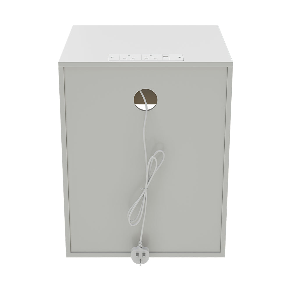 Set Of 2 Bedside Tables With Charging Station & Rgb Light Strip
