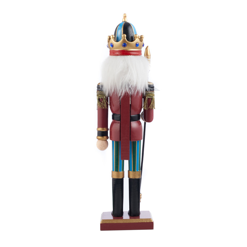 Wooden Nutcracker Soldier Figurine Christmas Ornament With Spear