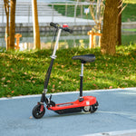 Folding Electric Scooter W/ Warning Bell, For Ages 4-14 | Red
