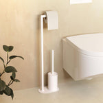Paper Holder With Toilet Brush, Matt White, Architect S+ Collection