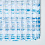 Handloomed Striped Cotton Bath Mat | 40 x 60cm | Blue