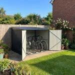 Outdoor Metal Garden Bike Storage Shed Bicycle Storage For Up To 4 Bikes