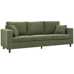 3 Seater Sofa With Wide Seat, Corduroy Upholstered | Green