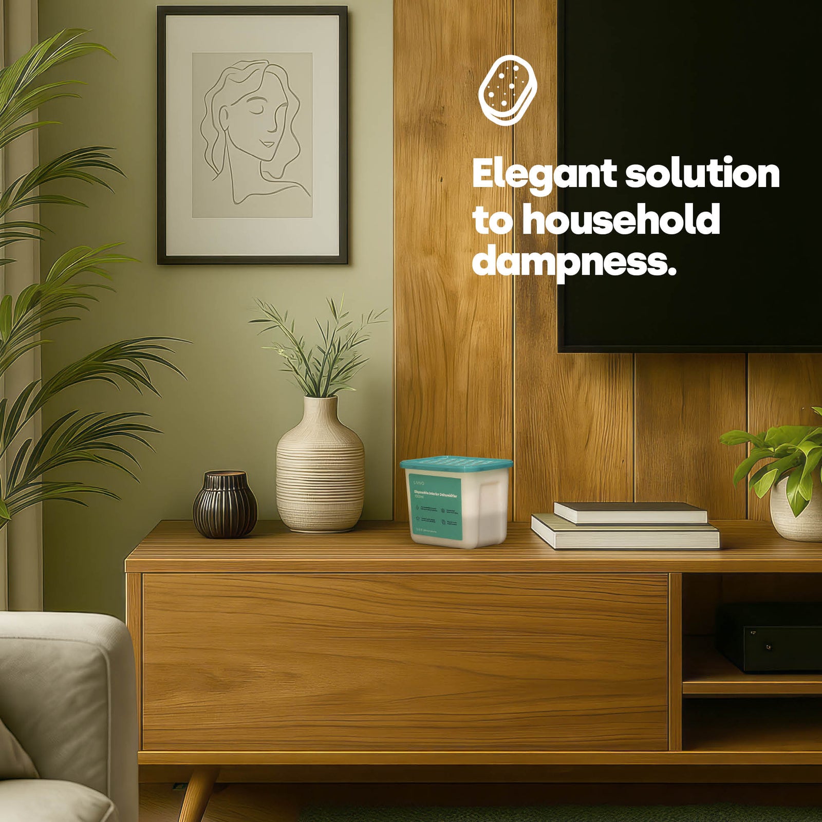 Livivo 1000ml Dehumidifier 5 Pack – Stops Damp Mildew, Mould & Condensation