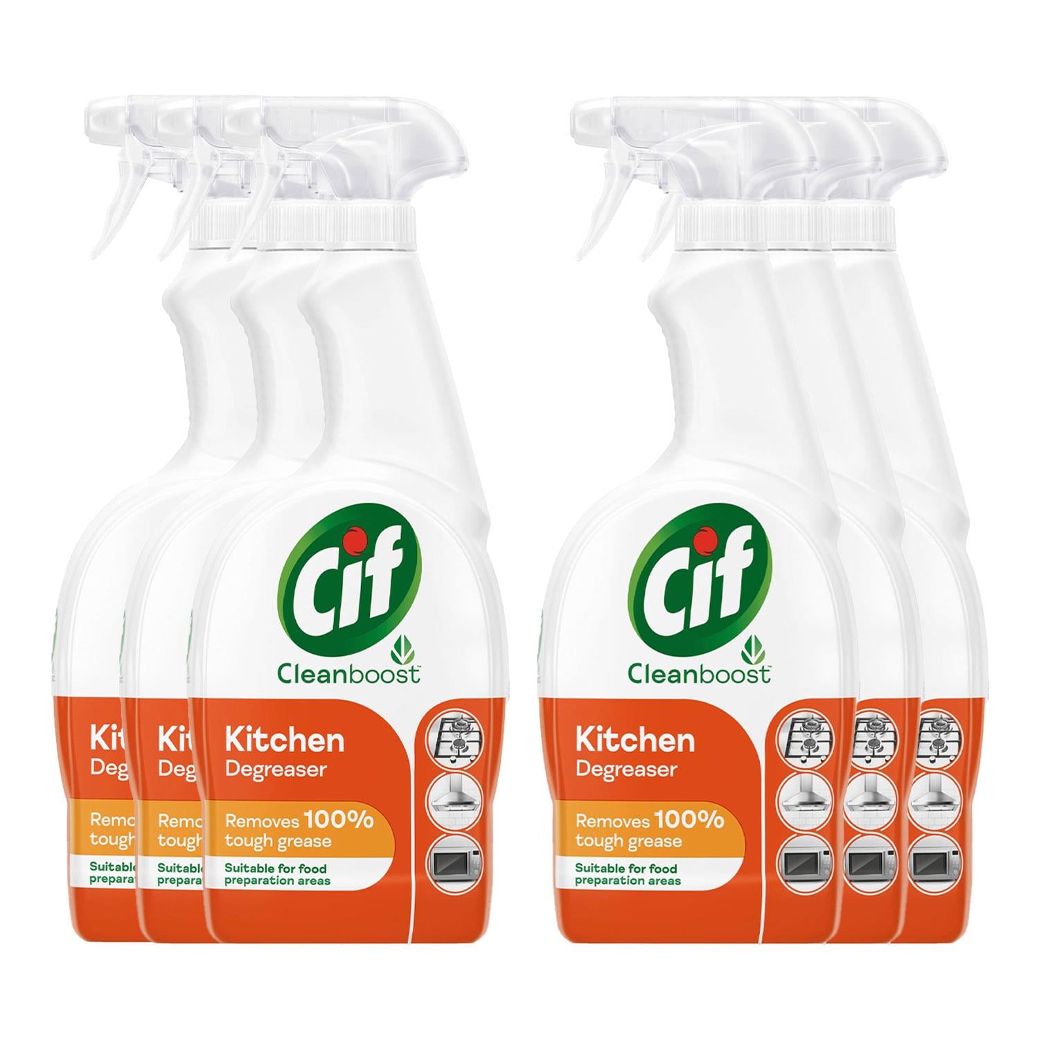 Cif Power & Shine Kitchen Ultra- Degreaser Spray 700ml, 6pk