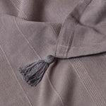 Cotton Rajput Ribbed Throw | 225cm x 255cm | Sea Grey