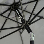 2.7m Patio Umbrella With Crank Garden Parasol | Grey